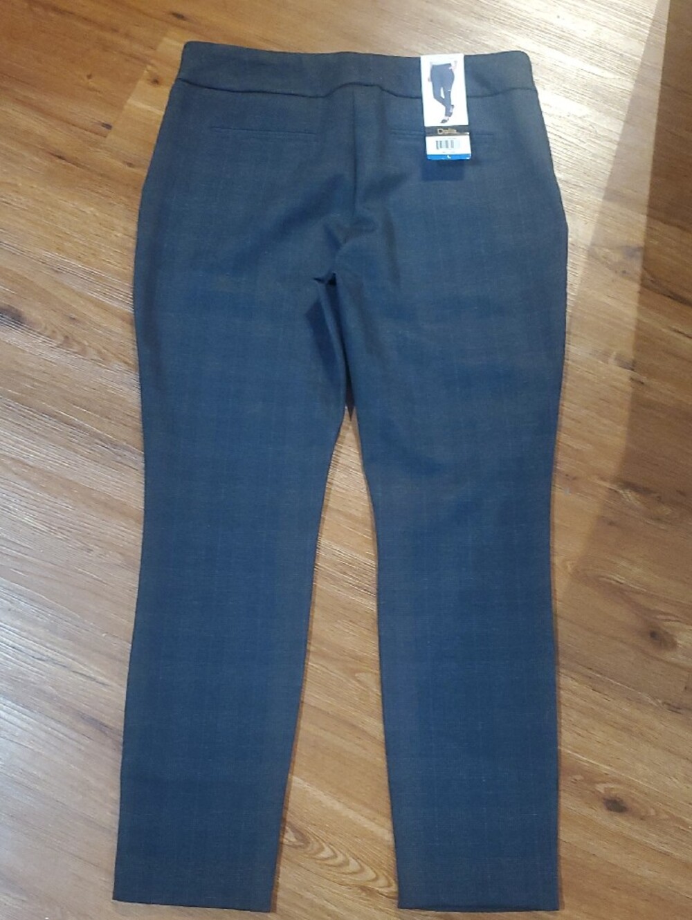 Dalia Women's Dress Pants in Charcoal Plaid